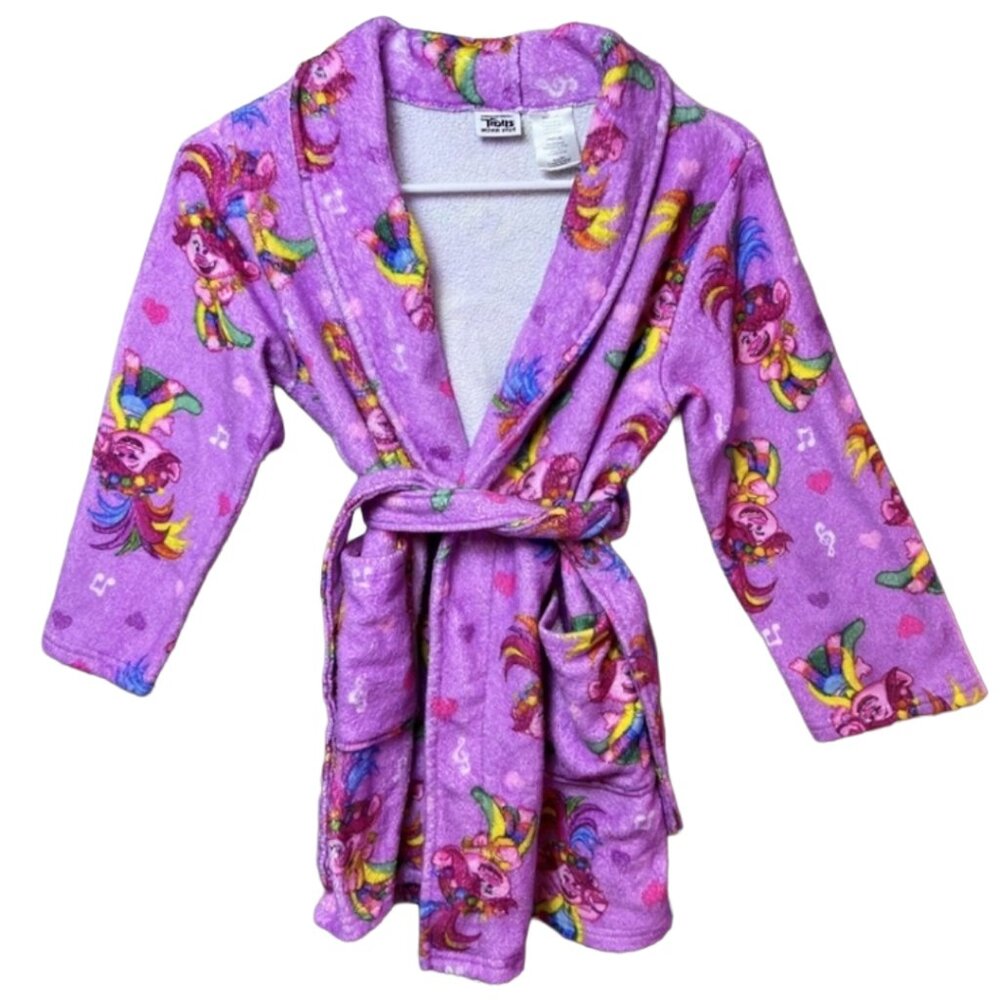 Trolls World Tour Poppy Purple Fleece‎ Robe Kids